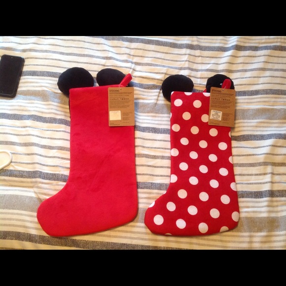 Disney Minnie and Mickey Mouse Christmas Stockings - Picture 2 of 2